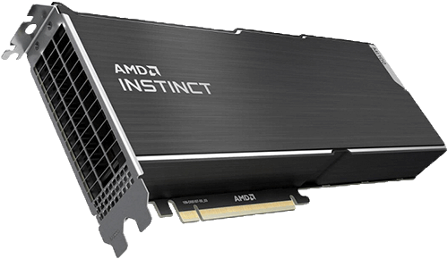 製品画像：AMD Instinct MI100 アクセラレータ