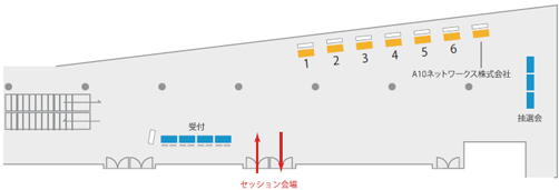 「A10 Forum 2016」出講 SCSKブースの位置