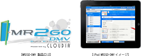 MR2GO-DMV 製品ロゴ、iPad MR2GO-DMVイメージ