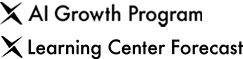 AI Growth Program , Learning Center Forecast