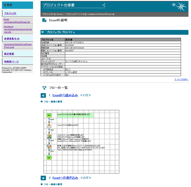 仕様書出力機能