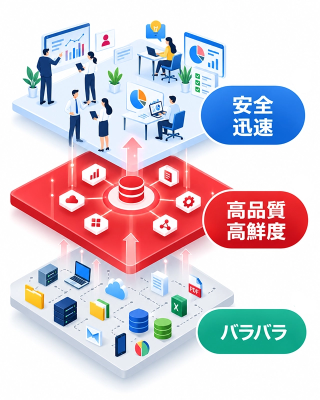 Denodoによるデータ統合のイメージ