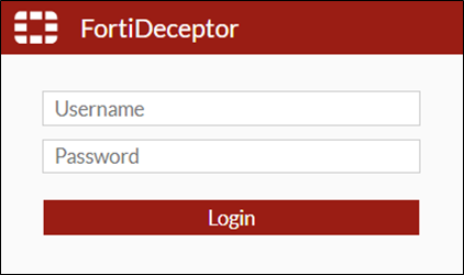 FortiDeceptorにログイン