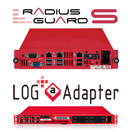 製品写真：RADIUS GUARD SとLOG@Adapter+