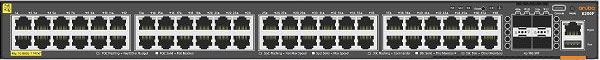 製品写真（front）：HPE Aruba Networking CX 6200F 48G Class 4 4SFP+ 740W（JL728A）