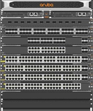 製品写真（front）：Aruba 6410 Chassis, Mgmt Module, 4 Fan, 10 open slots（R0X27A）