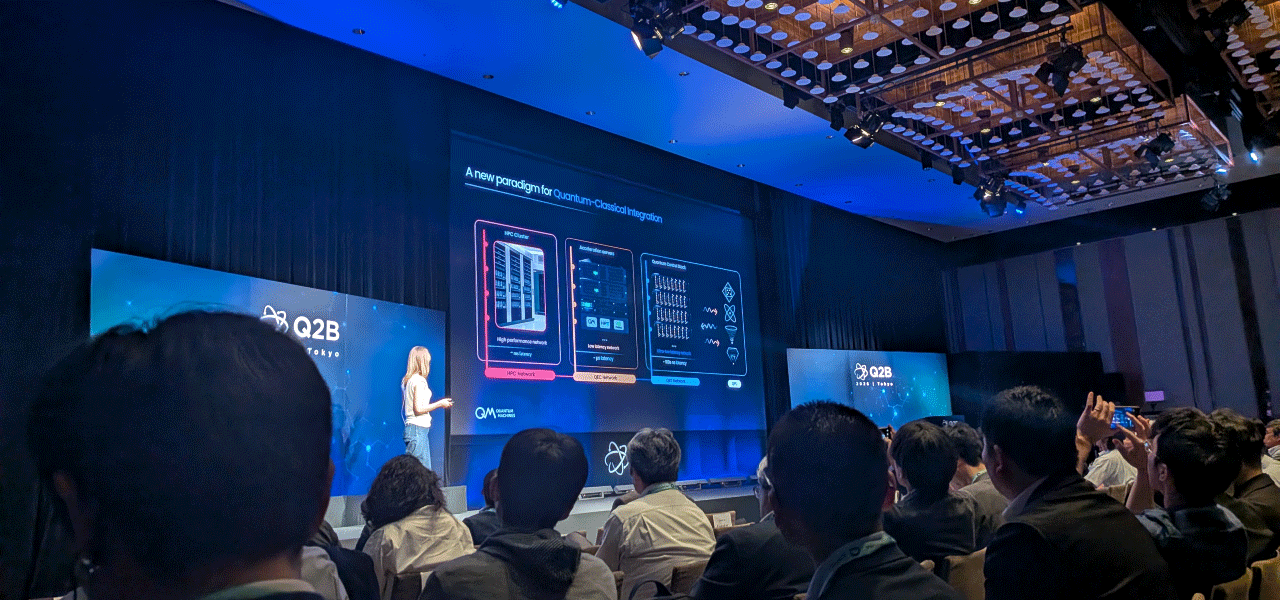 CPU・GPU・QPUをマイクロ秒単位の低遅延で密結合させるアーキテクチャが紹介され、注目を集めていました。