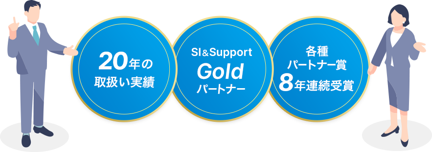 SI＆Supportパートナーとして<br>保守までしっかりサポート