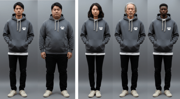 多様な体型・属性のAIモデルを生成