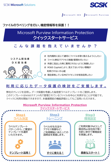 Microsoft Purview Information Protection クイックスタートサービス