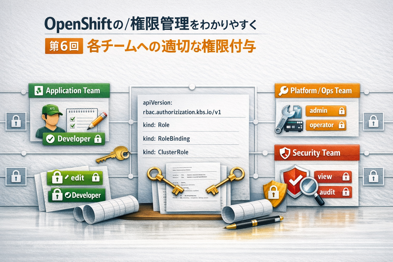 OpenShiftの権限管理をわかりやすく　第6回 結局、各チームにはどのような権限を渡すのがよいか