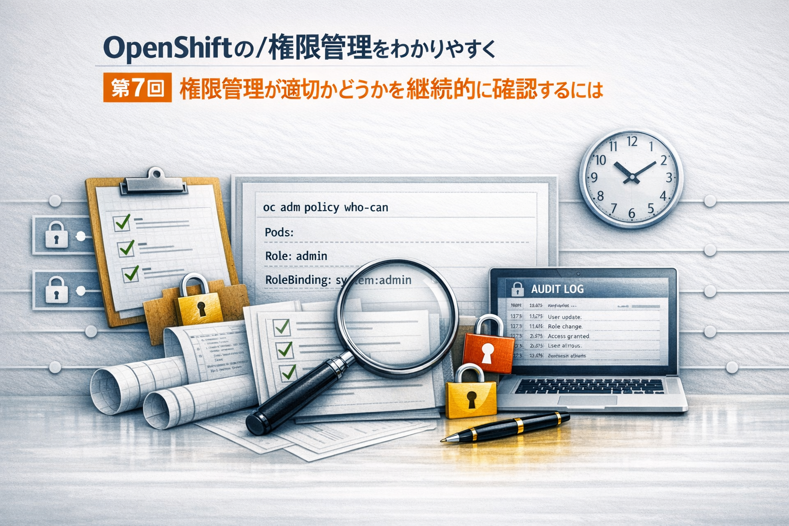OpenShiftの権限管理をわかりやすく　第7回 権限管理が適切かどうかを継続的に確認するにはどうしたらよいか