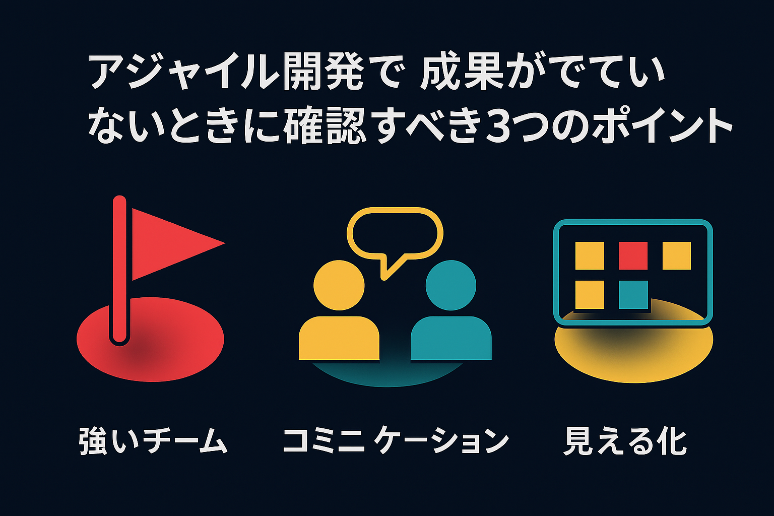 アジャイル開発で成果がでていないときに確認すべき３つのポイント 