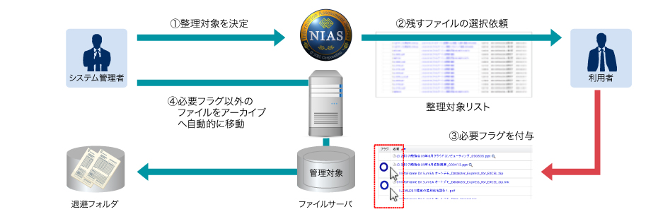 利用者確認型整理の全体イメージ