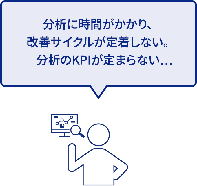 分析に時間がかかり、改善サイクルが定着しない。分析のKPIが定まらない...