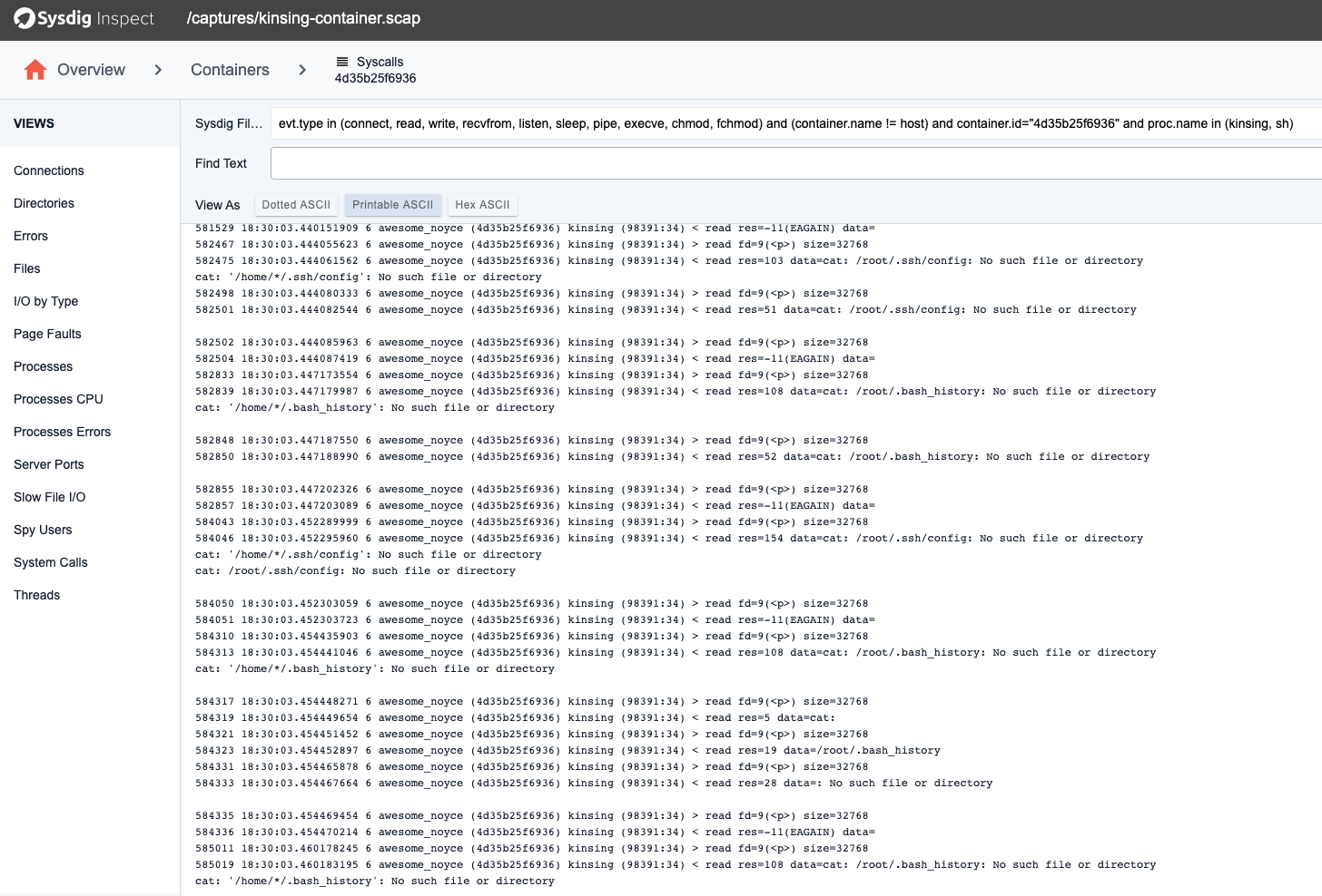Kinsingにズームイン コンテナ セキュリティ Sysdigブログ コンテナ Kubernetes環境向けセキュリティ モニタリング プラットフォーム