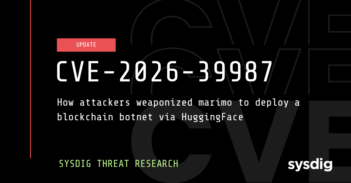 CVE-2026-39987 の最新情報：攻撃者はいかにして marimo を悪用し、HuggingFace 経由でブロックチェーン・ボットネットを展開したのか