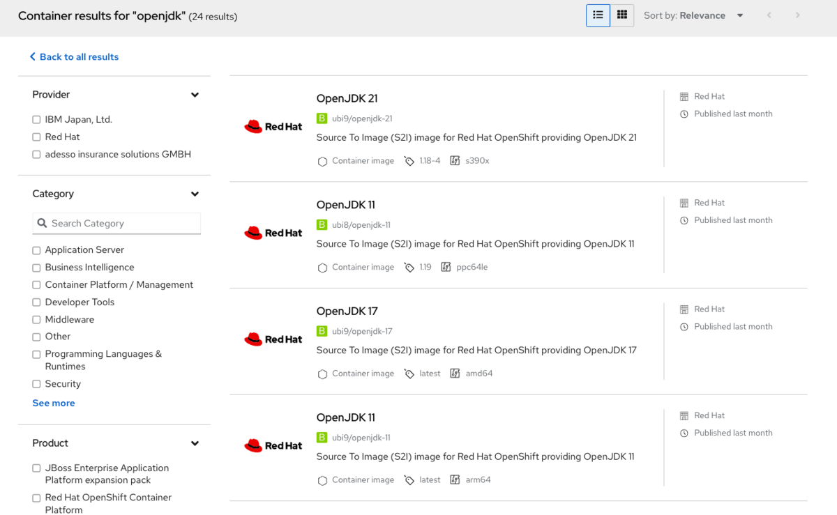 PodmanではじめるRed Hatのミドルウェア製品:OpenJDK